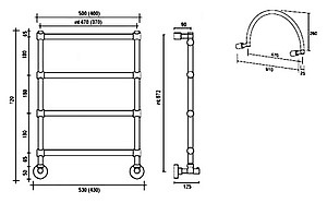 Полотенцесушитель водяной Margaroli Sole 442-4