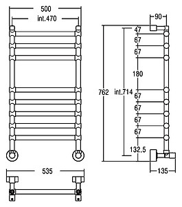 Полотенцесушитель водяной Margaroli Sole 464