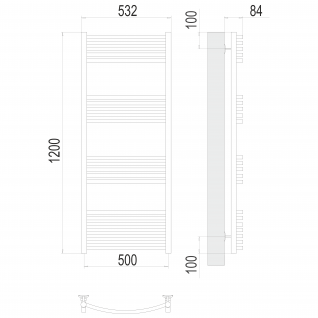 Полотенцесушитель водяной Terminus Классик 