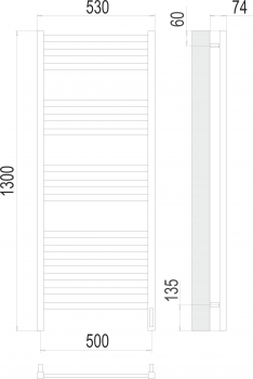 Полотенцесушитель электрический Terminus Енисей sensor quick touch