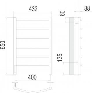Полотенцесушитель электрический Terminus Классик