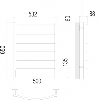 Полотенцесушитель электрический Terminus Классик