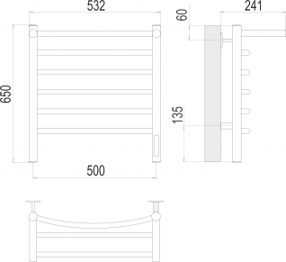 Полотенцесушитель электрический Terminus Классик