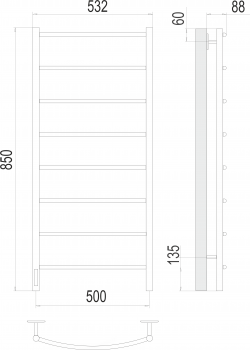 Полотенцесушитель электрический Terminus Классик