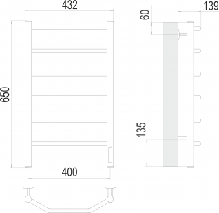 Полотенцесушитель электрический Terminus Виктория