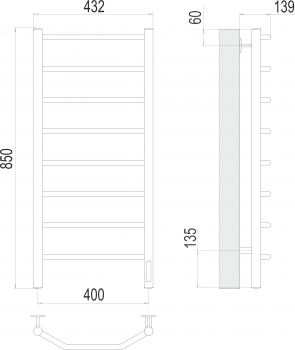 Полотенцесушитель электрический Terminus Виктория