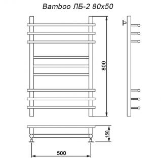 Полотенцесушитель водяной Ника Bamboo ЛБ2