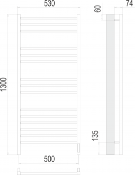 Полотенцесушитель электрический Terminus Сицилия sensor quick touch