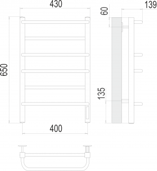 Полотенцесушитель электрический Terminus Евромикс Квадро NEW