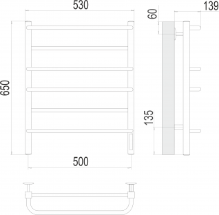 Полотенцесушитель электрический Terminus Евромикс Квадро NEW