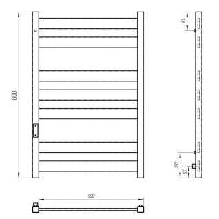 Полотенцесушитель электрический Laris Гефест ЧК П7 50х80 белый матовый