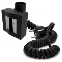 Комплект блок управления KTX 4 U черный с Terma-split 600W, спиральный кабель с вилкой