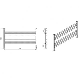 Полотенцесушитель электрический Laris Оливия ЧК8 80х50 белый матовый
