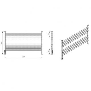 Полотенцесушитель электрический Laris Оливия ЧК8 80х50 белый матовый