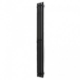 Полотенцесушитель водяной Grota Corsa с крючками черный матовый