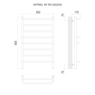 Полотенцесушитель электрический MyFrea My Rio