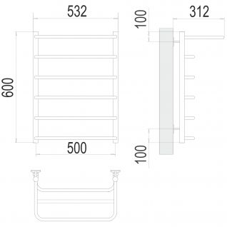 Полотенцесушитель электрический Terminus Полка