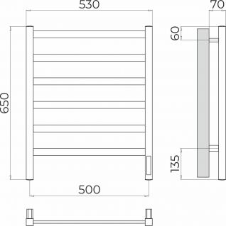 Полотенцесушитель электрический Terminus Ното (quick touch)