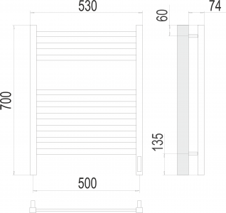 Полотенцесушитель электрический Terminus Ното (sensor quick touch)