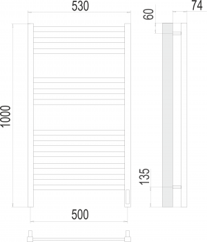 Полотенцесушитель электрический Terminus Ното (sensor quick touch)