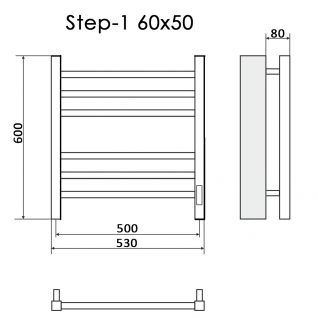 Полотенцесушитель электрический Ника Step-1 Универсальный