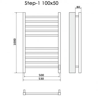 Полотенцесушитель электрический Ника Step-1 Универсальный белый матовый
