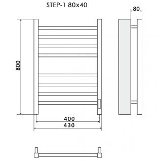 Полотенцесушитель электрический Ника Step-1 Универсальный белый матовый