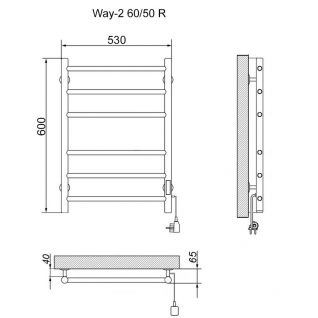 Полотенцесушитель электрический Ника Way-2 Универсальный