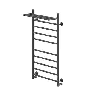 Полотенцесушитель электрический Ника Way-2  Универсальный с полкой черный матовый