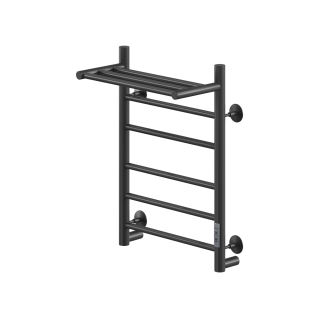 Полотенцесушитель электрический Ника Way-2  Универсальный с полкой черный матовый
