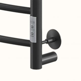 Полотенцесушитель электрический Ника Way-2  Универсальный с полкой черный матовый