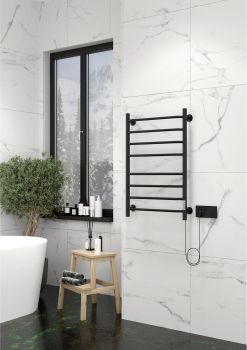 Полотенцесушитель электрический Ника Way-3 Универсальный черный матовый