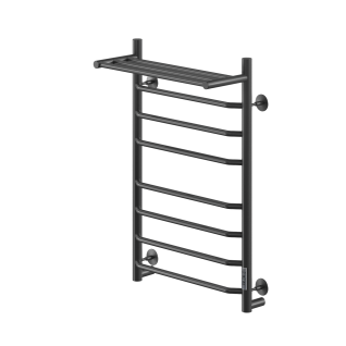 Полотенцесушитель электрический Ника Way-3  Универсальный с полкой черный матовый