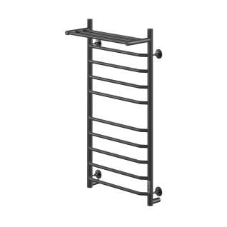 Полотенцесушитель электрический Ника Way-3  Универсальный с полкой черный матовый