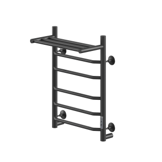 Полотенцесушитель электрический Ника Way-3  Универсальный с полкой черный матовый