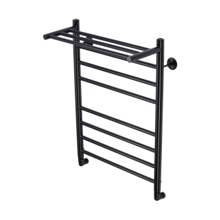 Полотенцесушитель водяной Comfysan Luce с полкой, черный