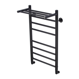 Полотенцесушитель водяной Comfysan Luce с полкой, черный