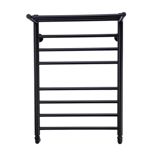 Полотенцесушитель водяной Comfysan Luce с полкой, черный