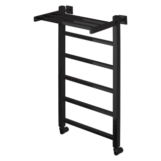 Полотенцесушитель водяной Comfysan Marte-K с полкой, черный