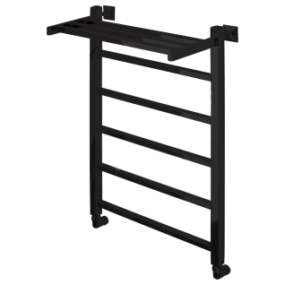 Полотенцесушитель водяной Comfysan Marte-K с полкой, черный