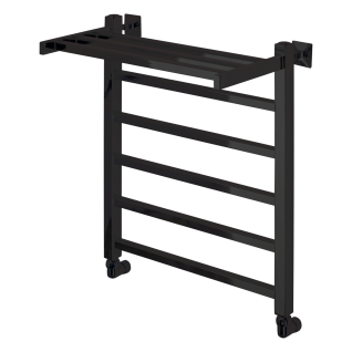 Полотенцесушитель водяной Comfysan Marte-K с полкой, черный