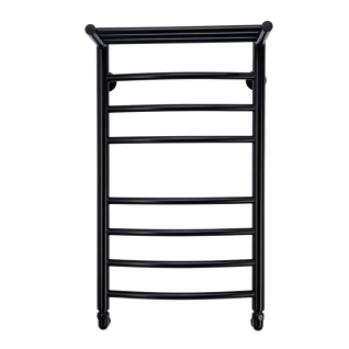 Полотенцесушитель водяной Comfysan Noumi с полкой, черный матовый