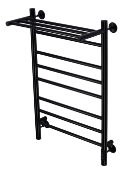 Полотенцесушитель электрический с/т Comfysan Luce с полкой, черный