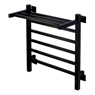 Полотенцесушитель электрический с/т Comfysan Marte-K с полкой, черный