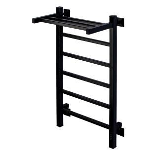 Полотенцесушитель электрический с/т Comfysan Marte-K с полкой, черный