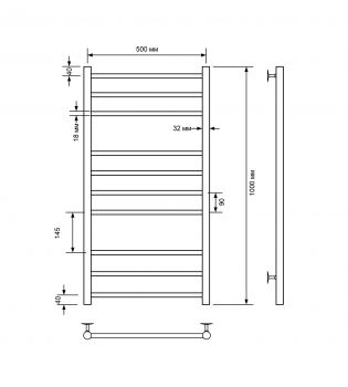 Полотенцесушитель электрический с/т Comfysan Luce, хром
