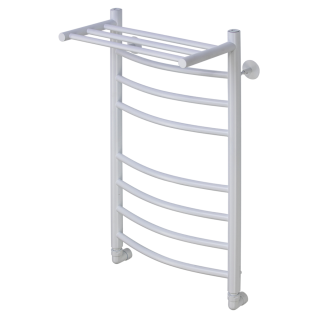 Полотенцесушитель водяной Comfysan Noumi с полкой, белый матовый