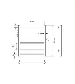 Полотенцесушитель электрический с/т Comfysan Luce, белый