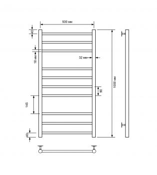 Полотенцесушитель электрический с/т Comfysan Noumi , белый