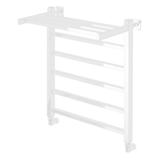 Полотенцесушитель водяной Comfysan Marte-K с полкой, белый